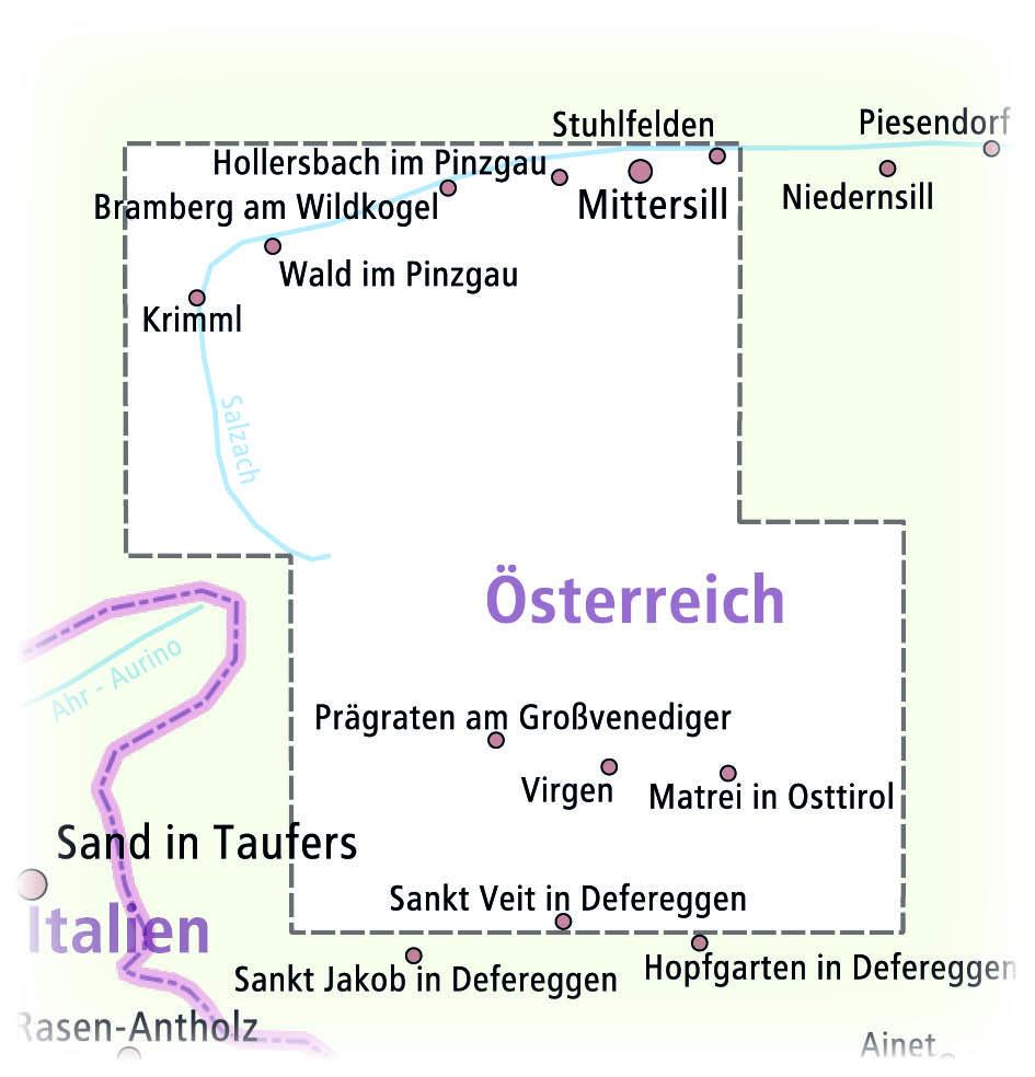 Beispielinhalt (Bild) Venedigergruppe, Oberpinzgau, Virgental Wander- und Radkarte 1 : 35 000