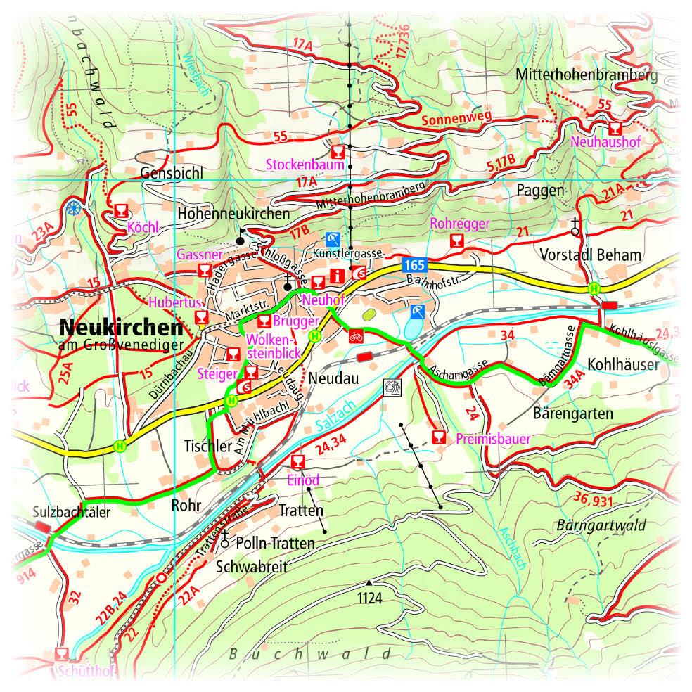 Beispielinhalt (Bild) Venedigergruppe, Oberpinzgau, Virgental Wander- und Radkarte 1 : 35 000
