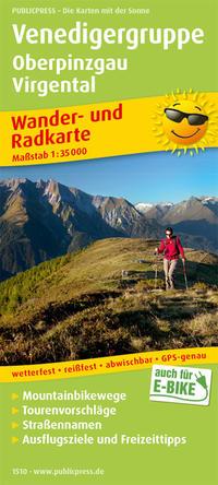 Vorderes Coverbild Venedigergruppe, Oberpinzgau, Virgental Wander- und Radkarte 1 : 35 000