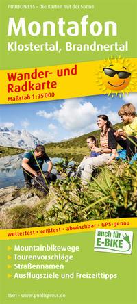 Vorderes Coverbild Montafon, Klostertal, Brandnertal Wander- und Radkarte 1 : 35 000