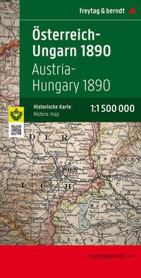 Vorderes Coverbild Österreich-Ungarn 1890, 1:1,5 Mio., Historische Karte