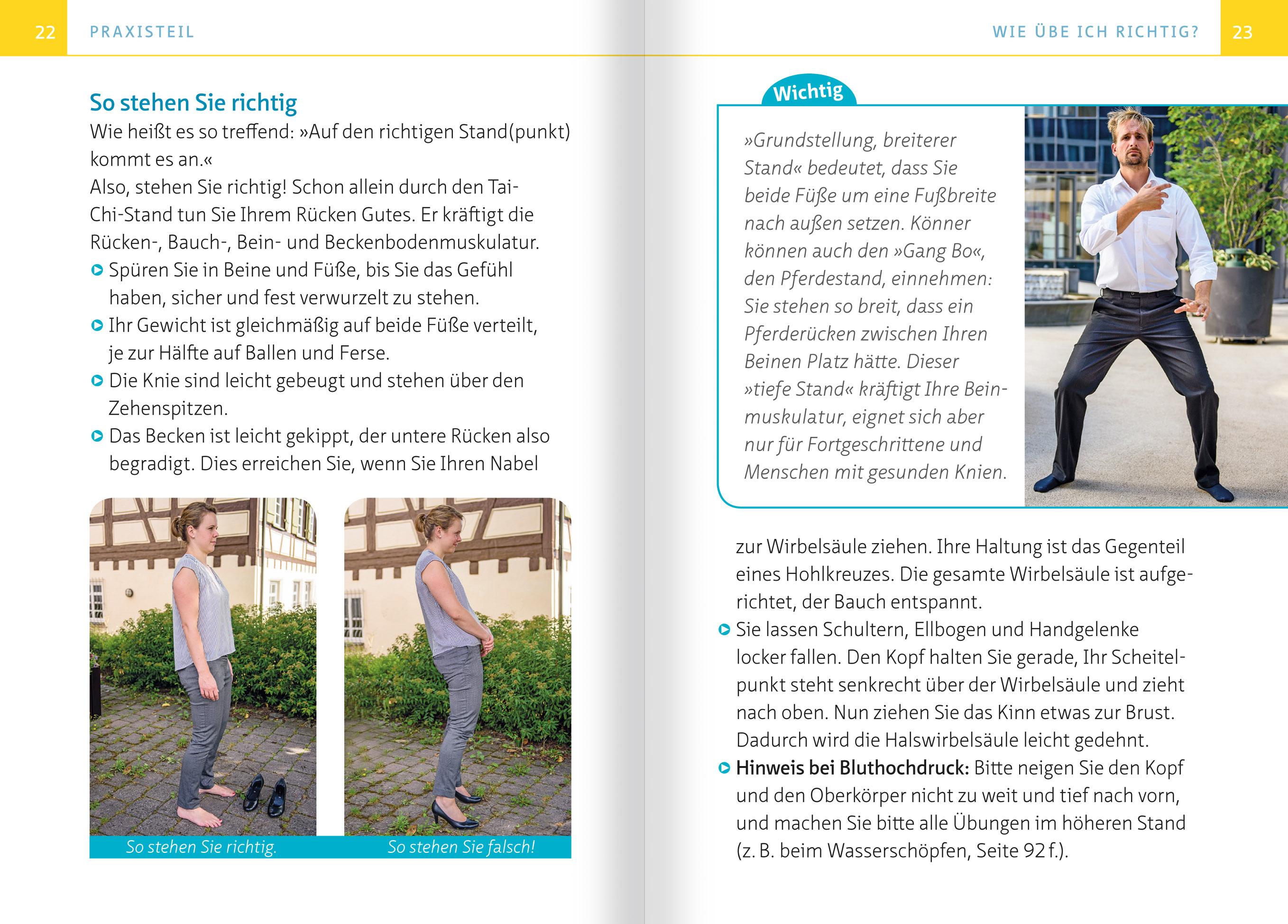 Beispielinhalt (Bild) Tai Chi für zwischendurch. Kompakt-Ratgeber