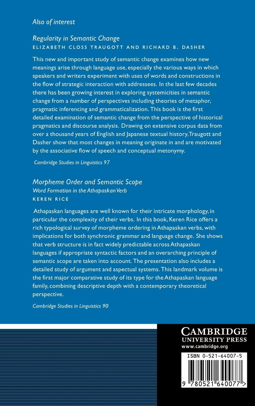 Rückseitencover Relevance and Linguistic Meaning