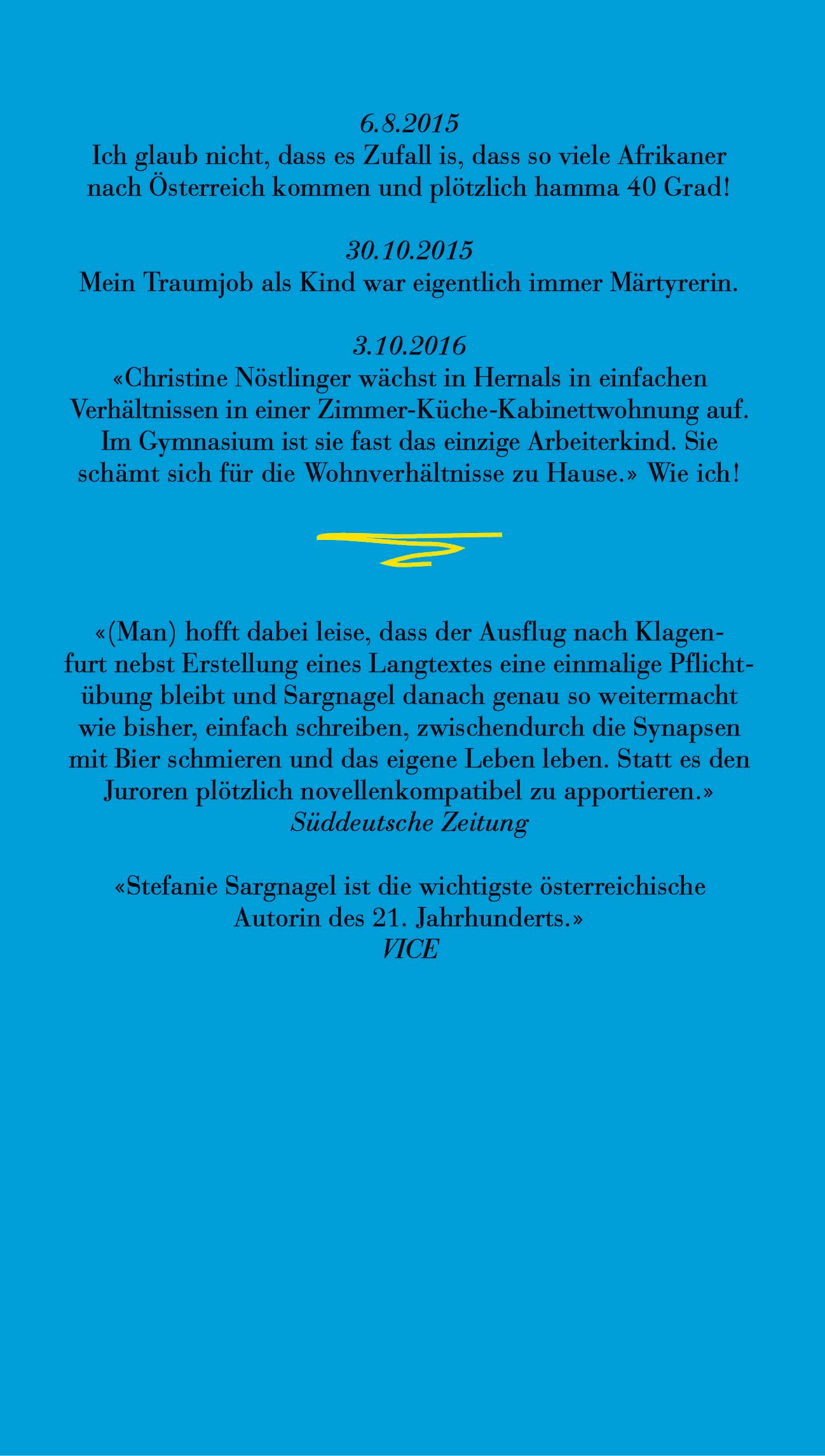 Rückseitencover Statusmeldungen