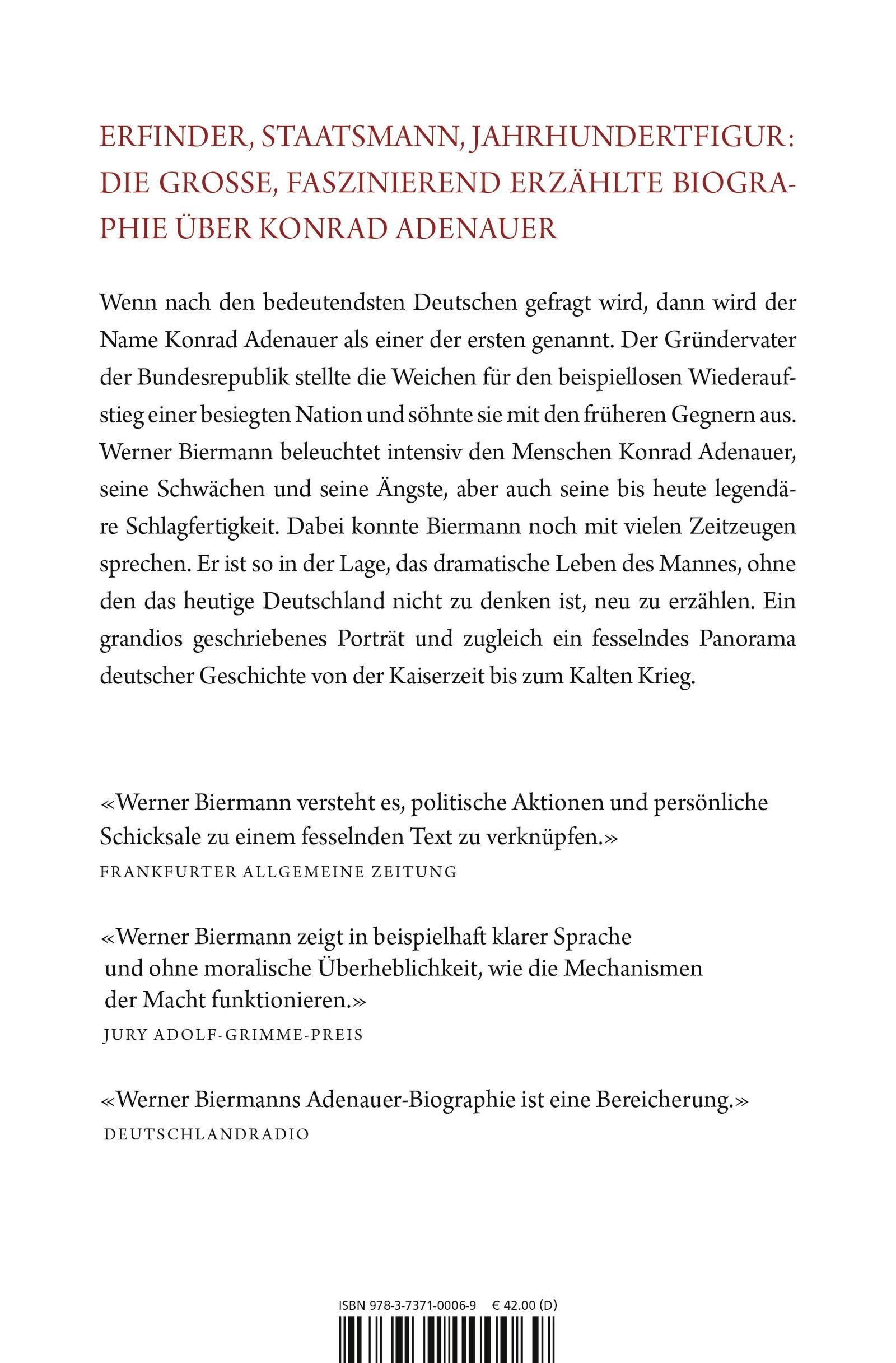 Rückseitencover Konrad Adenauer