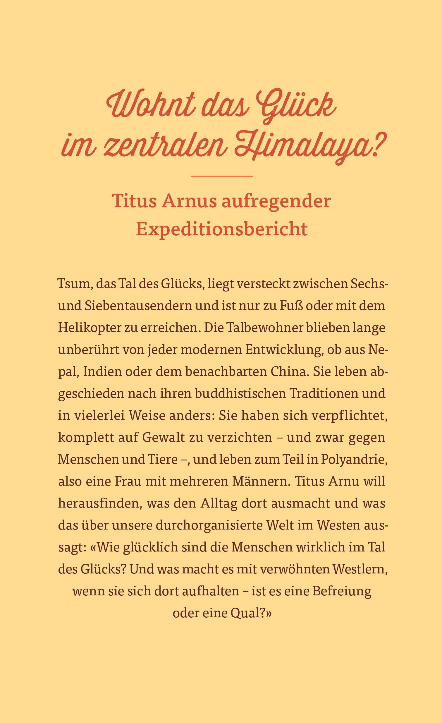 Rückseitencover Tsum - eine Himalaya-Expedition in das Tal des Glücks