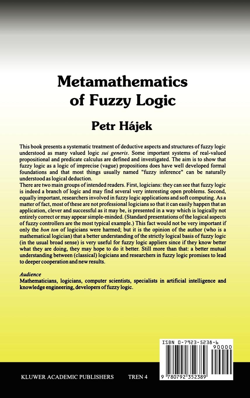 Rückseitencover Metamathematics of Fuzzy Logic