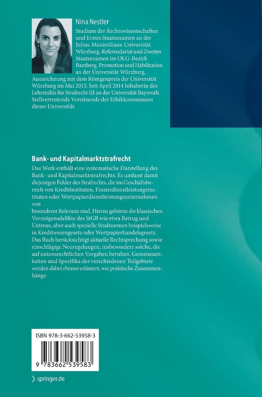 Rückseitencover Bank- und Kapitalmarktstrafrecht