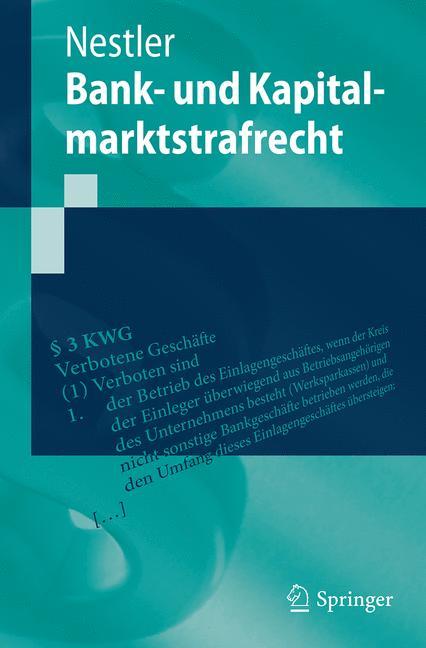 Vorderes Coverbild Bank- und Kapitalmarktstrafrecht