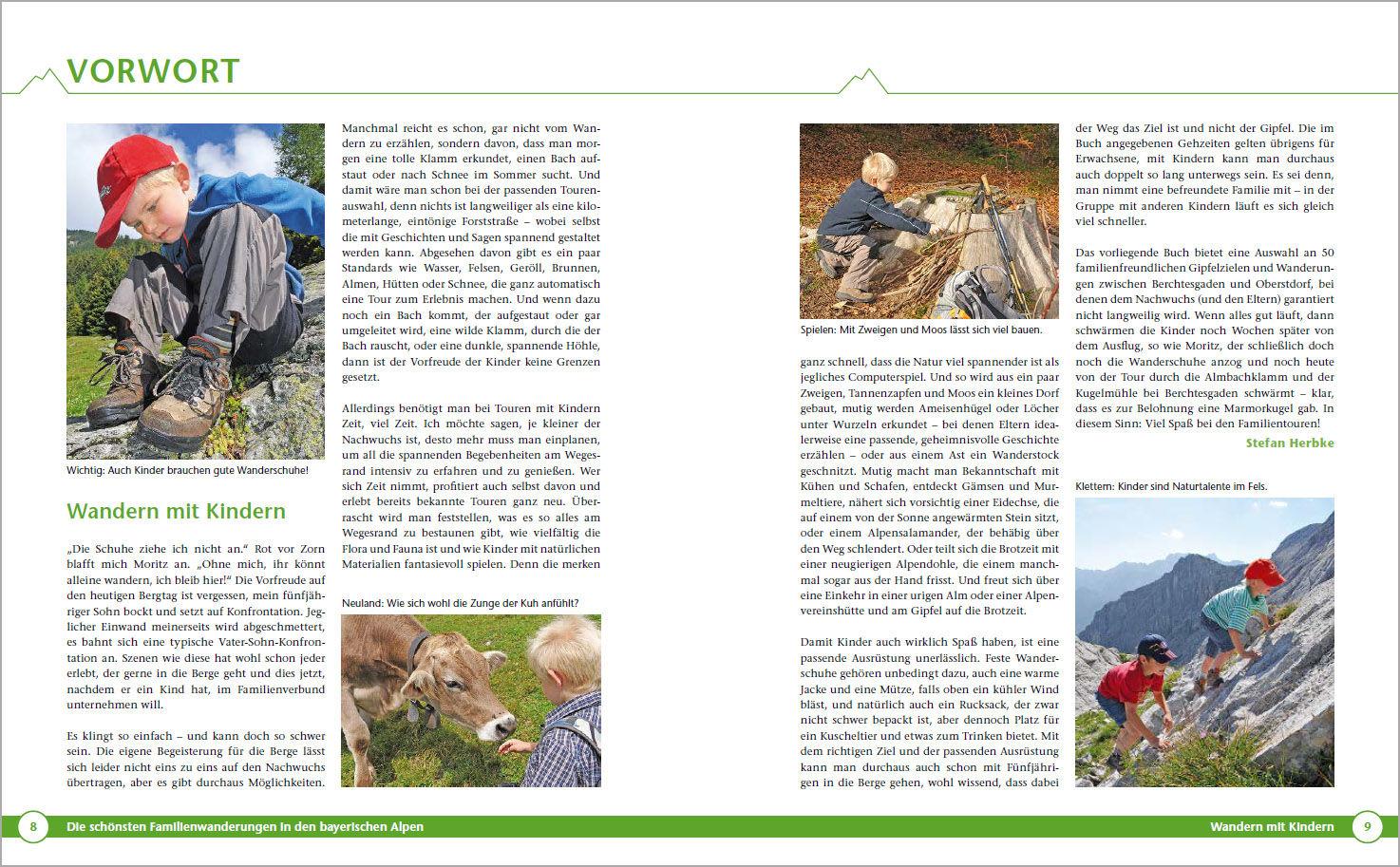 Beispielinhalt (Bild) Die schönsten Familienwanderungen in den bayerischen Alpen