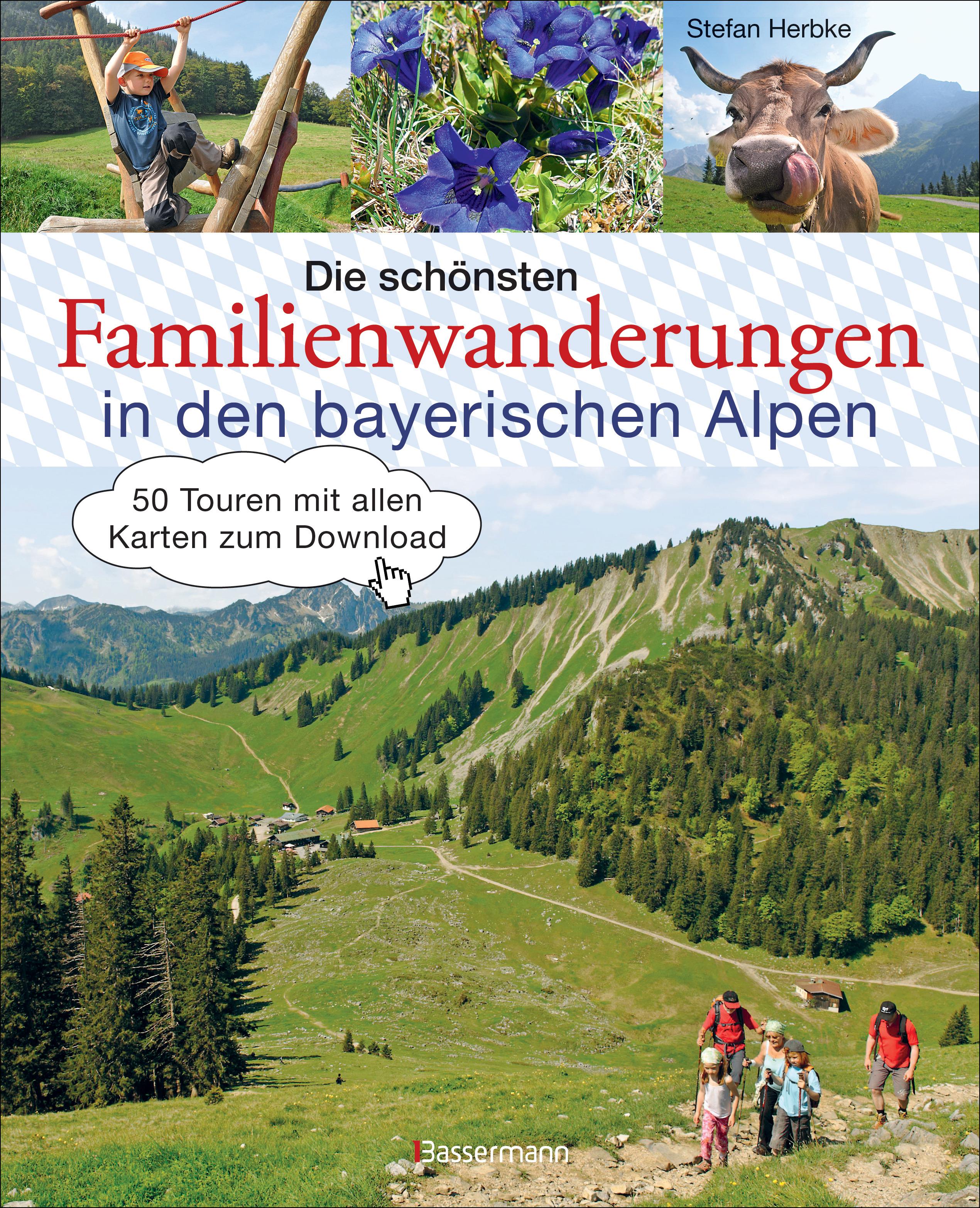 Vorderes Coverbild Die schönsten Familienwanderungen in den bayerischen Alpen