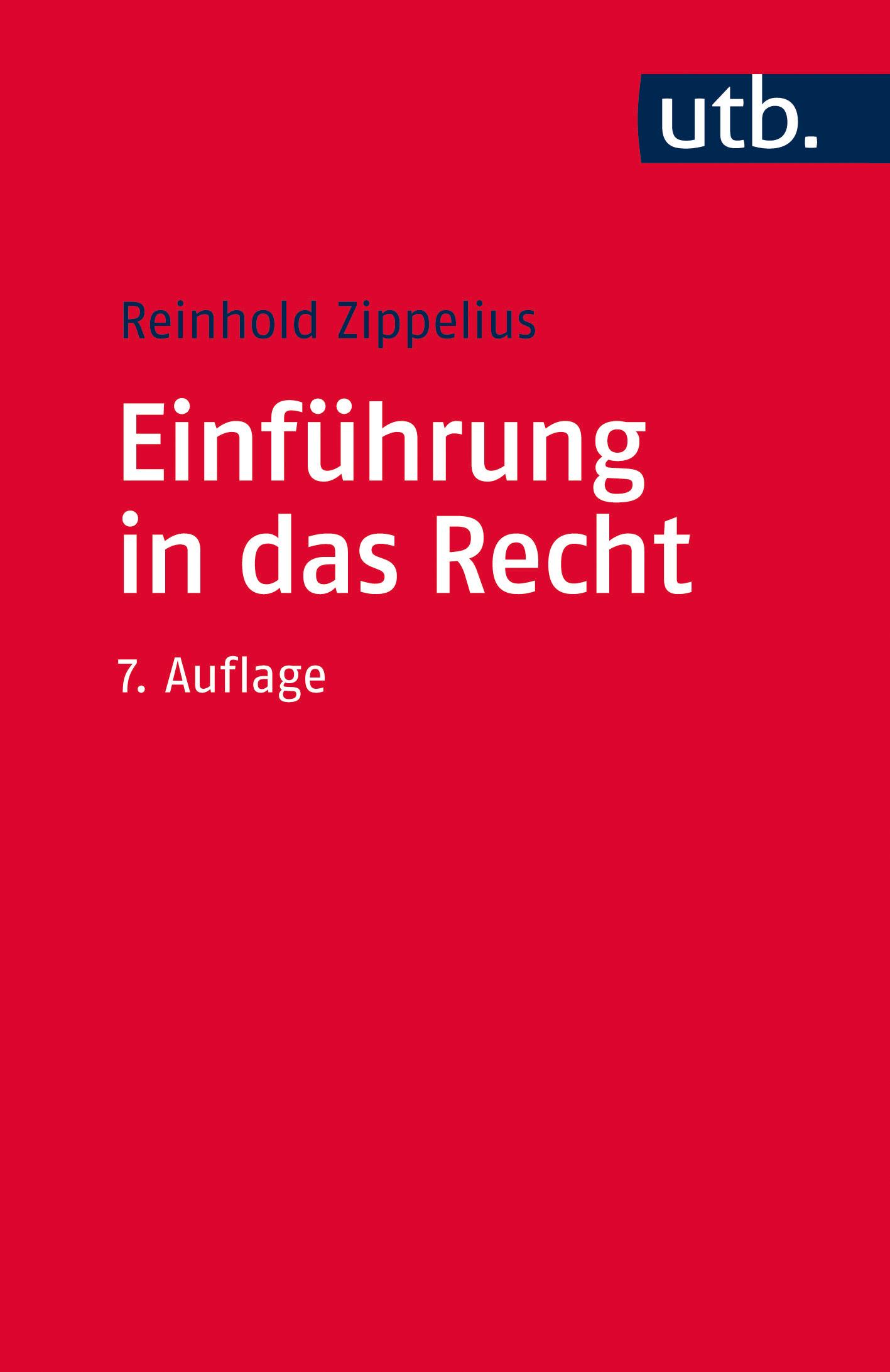 Vorderes Coverbild Einführung in das Recht