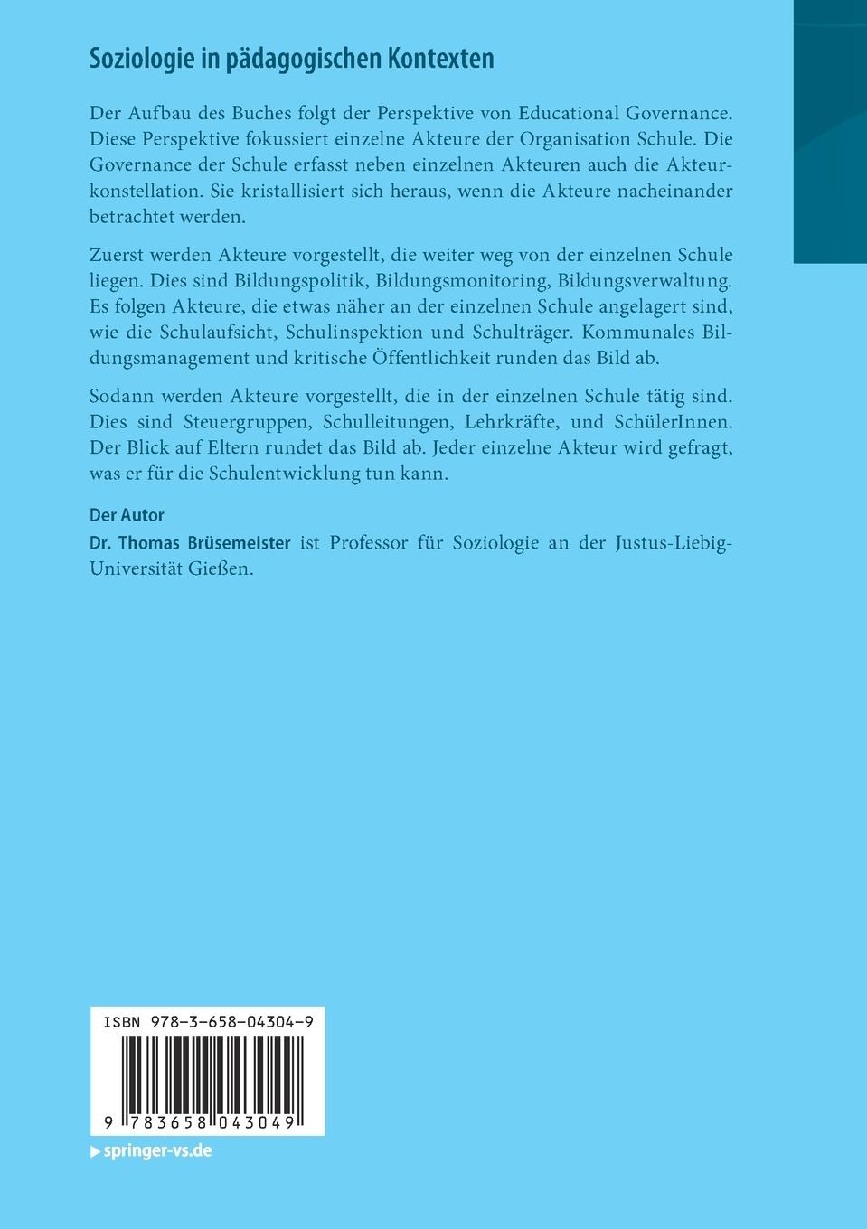 Rückseitencover Soziologie in pädagogischen Kontexten