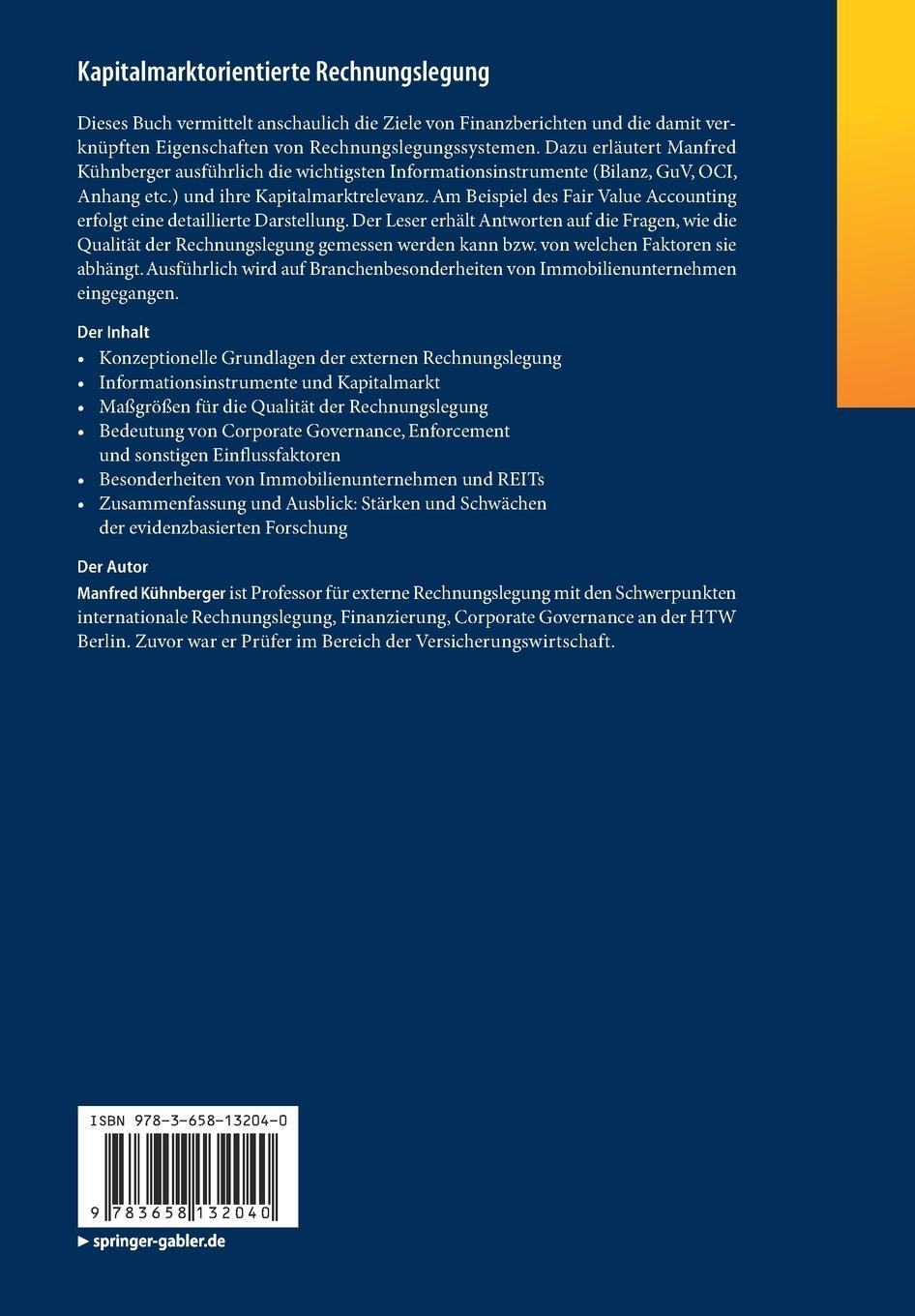 Rückseitencover Kapitalmarktorientierte Rechnungslegung