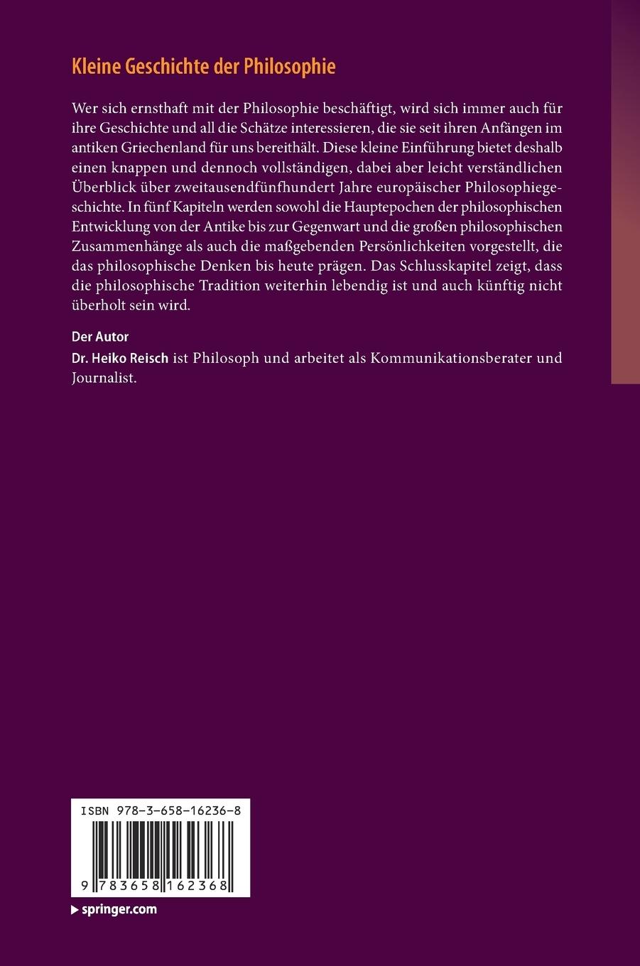 Rückseitencover Kleine Geschichte der Philosophie