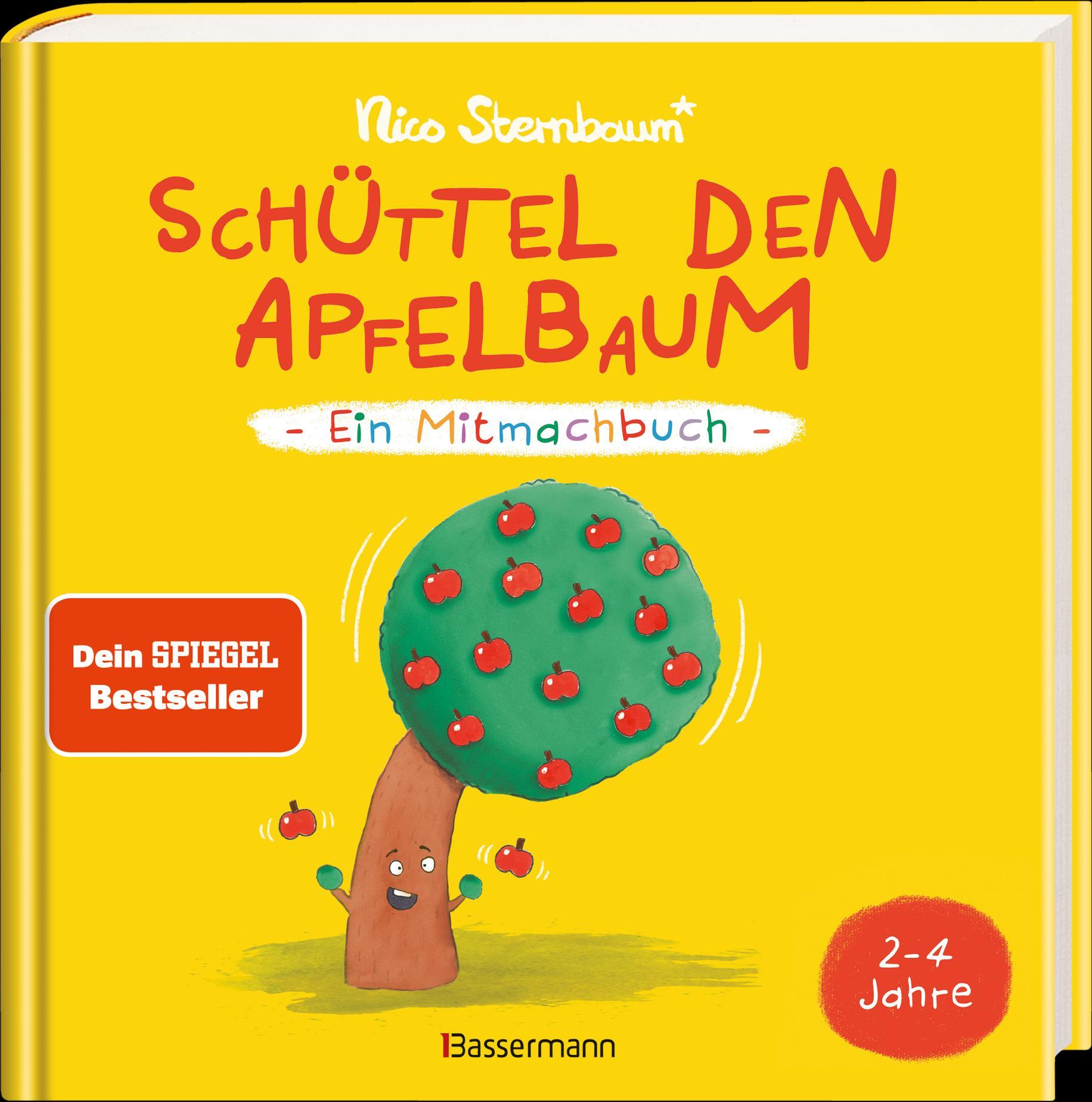 Beispielinhalt (Bild) Schüttel den Apfelbaum - Ein Mitmachbuch. Für Kinder von 2 bis 4 Jahren