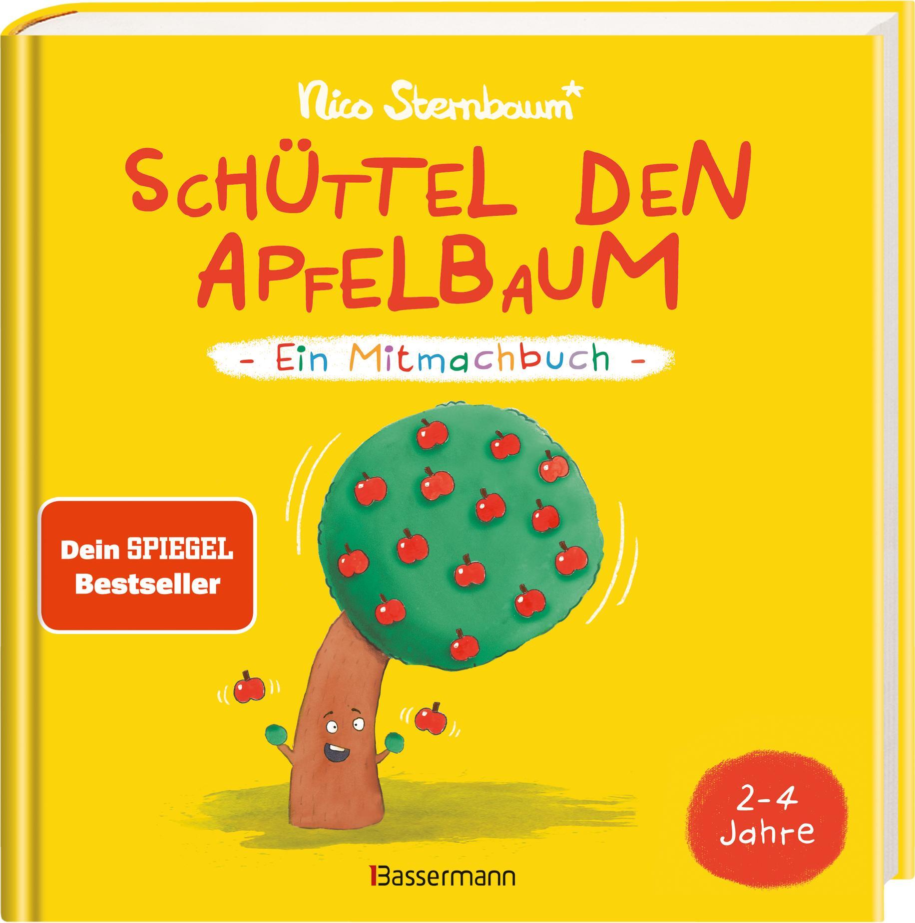 Beispielinhalt (Bild) Schüttel den Apfelbaum - Ein Mitmachbuch. Für Kinder von 2 bis 4 Jahren
