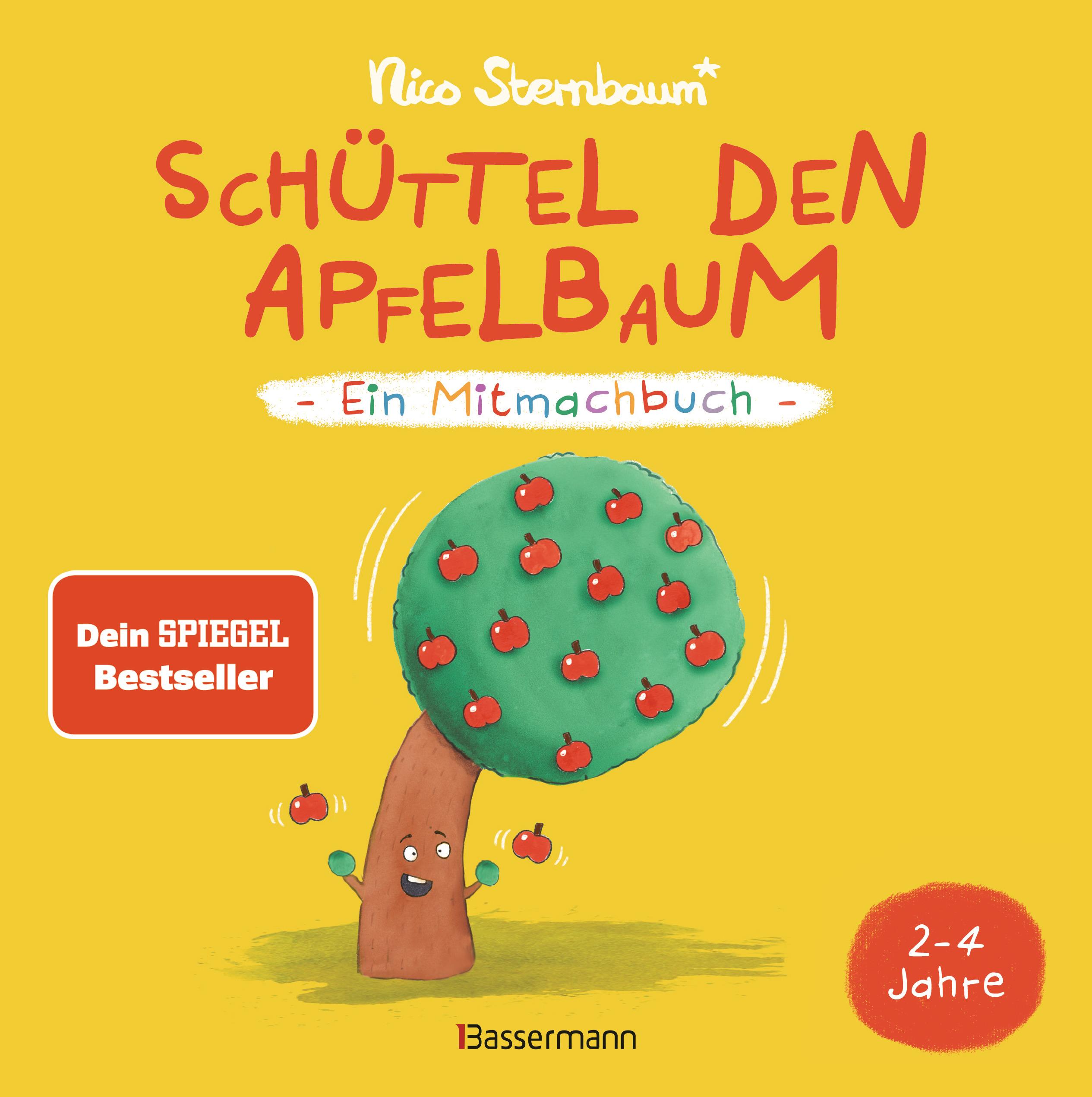 Vorderes Coverbild Schüttel den Apfelbaum - Ein Mitmachbuch. Für Kinder von 2 bis 4 Jahren