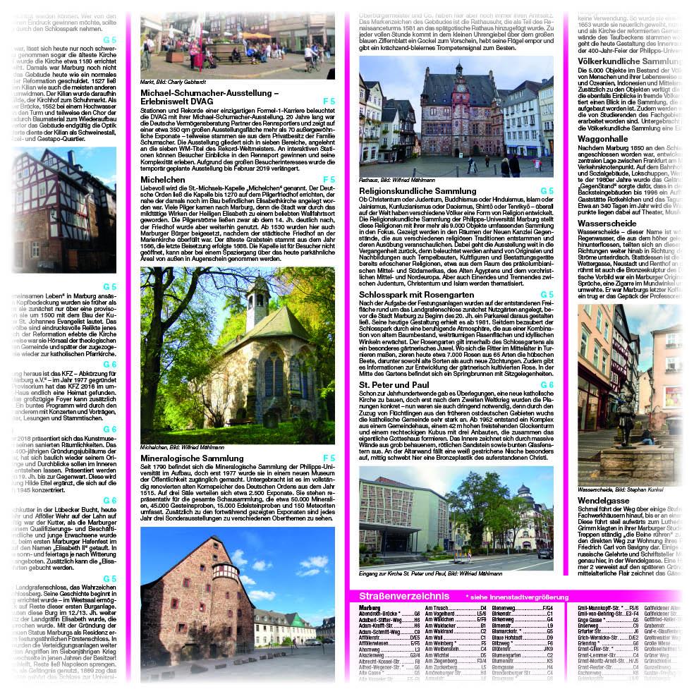 Beispielinhalt (Bild) Marburg. Stadtplan 1:14 000