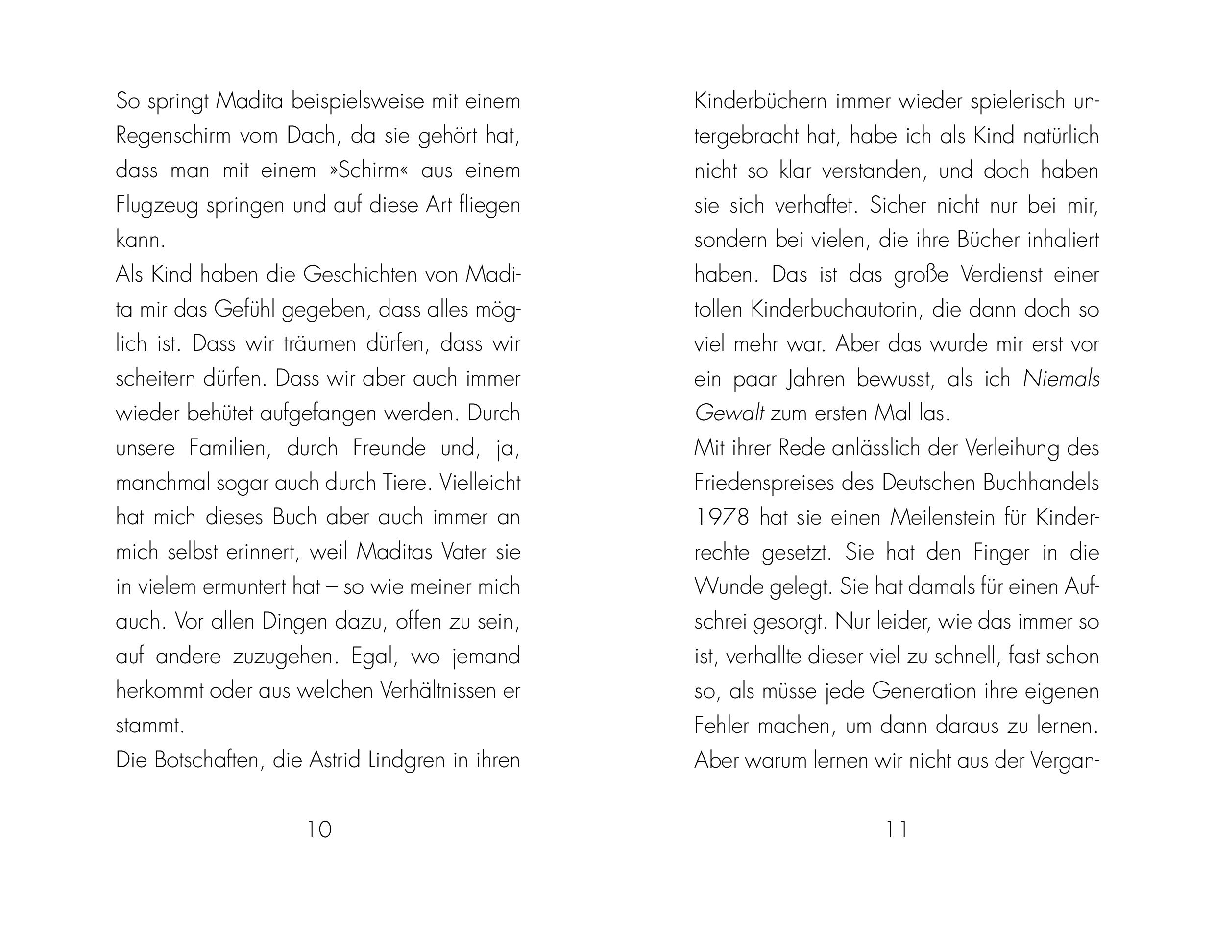 Beispielinhalt (Bild) Niemals Gewalt!