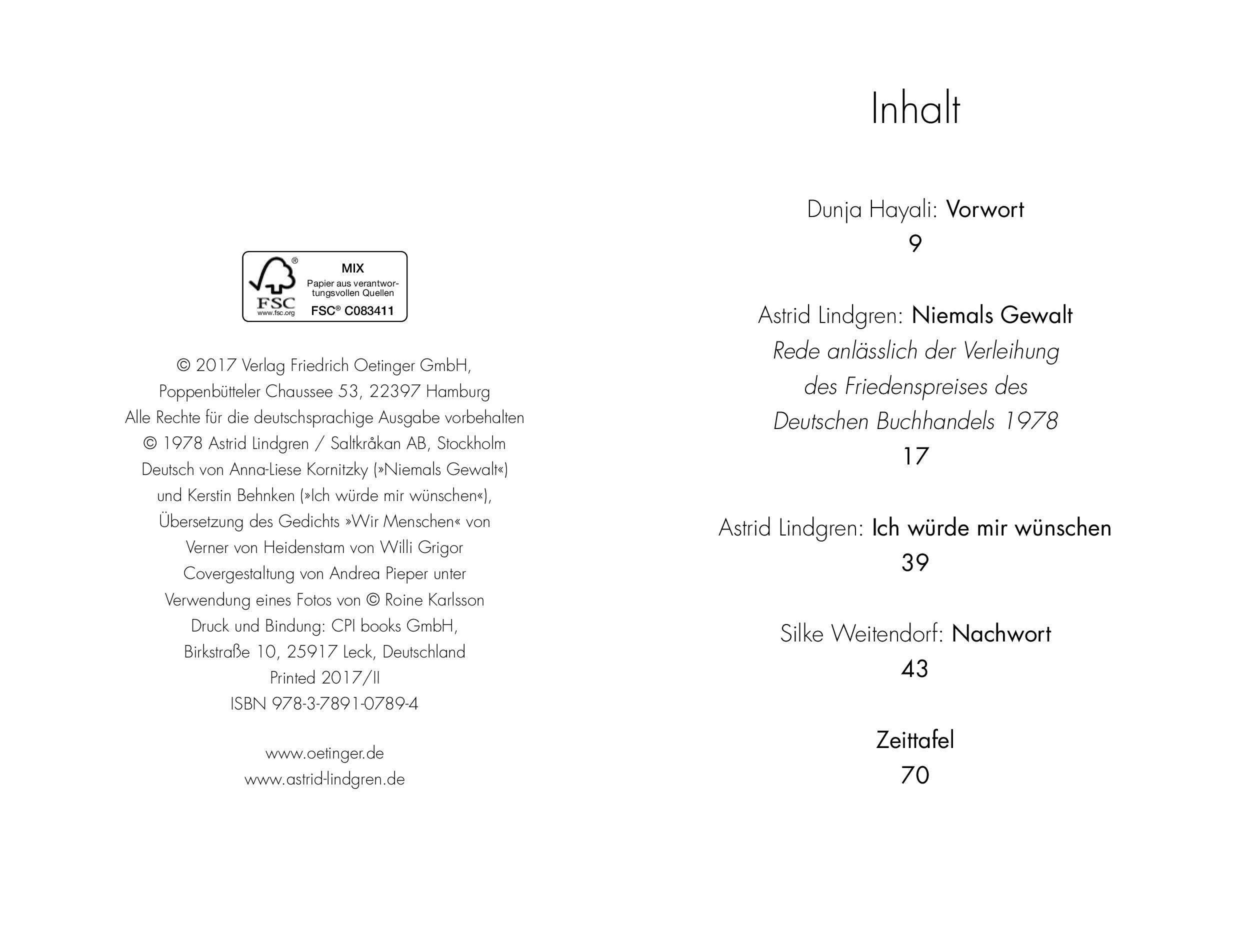 Beispielinhalt (Bild) Niemals Gewalt!