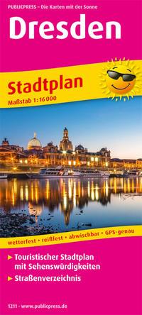 Vorderes Coverbild Dresden Stadtplan 1:16 000