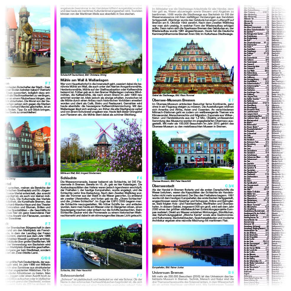 Beispielinhalt (Bild) Bremen. Stadtplan 1:16 000