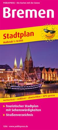 Vorderes Coverbild Bremen. Stadtplan 1:16 000