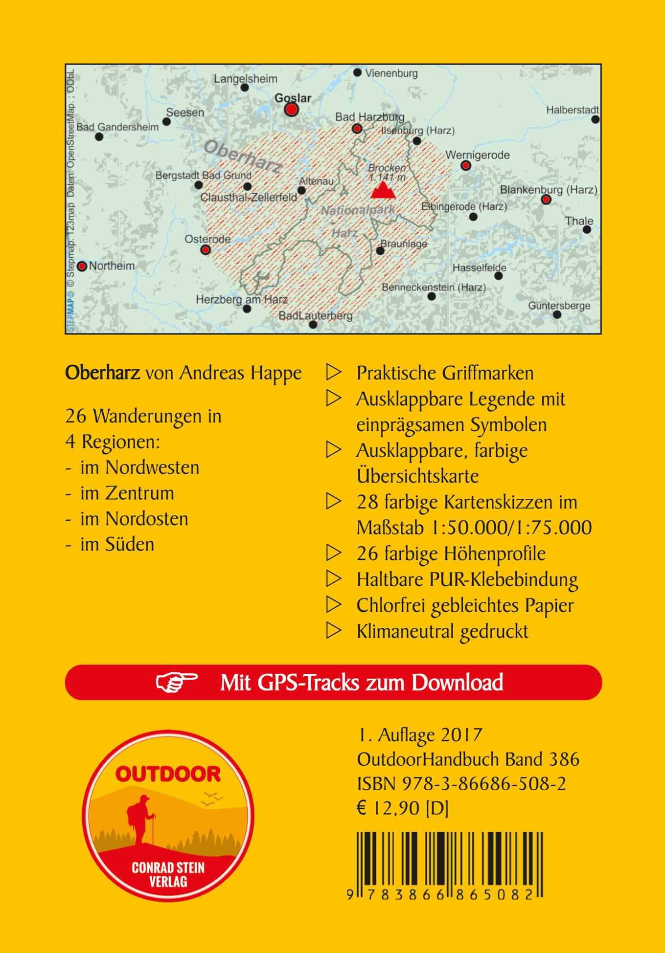 Rückseitencover 26 Wanderungen Oberharz
