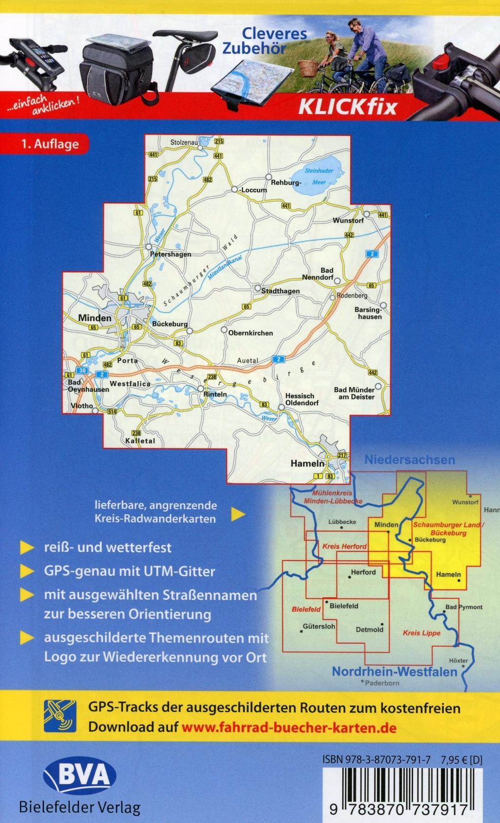 Beispielinhalt (Bild) Radwanderkarte BVA Radwandern im Schaumburger Land / Bückeburg 1:50.000