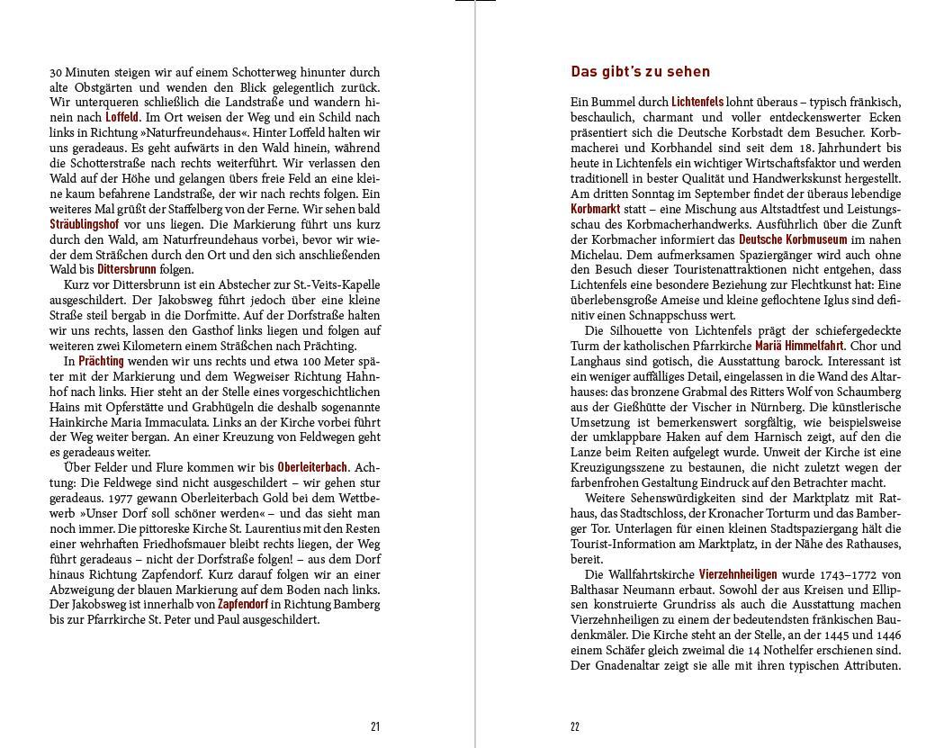 Beispielinhalt (Bild) Jakobswege in Franken