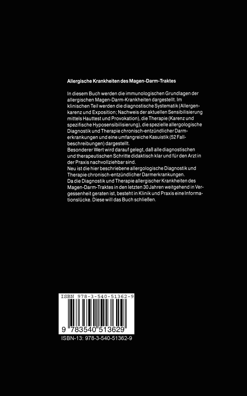 Rückseitencover Allergische Krankheiten des Magen-Darm-Traktes