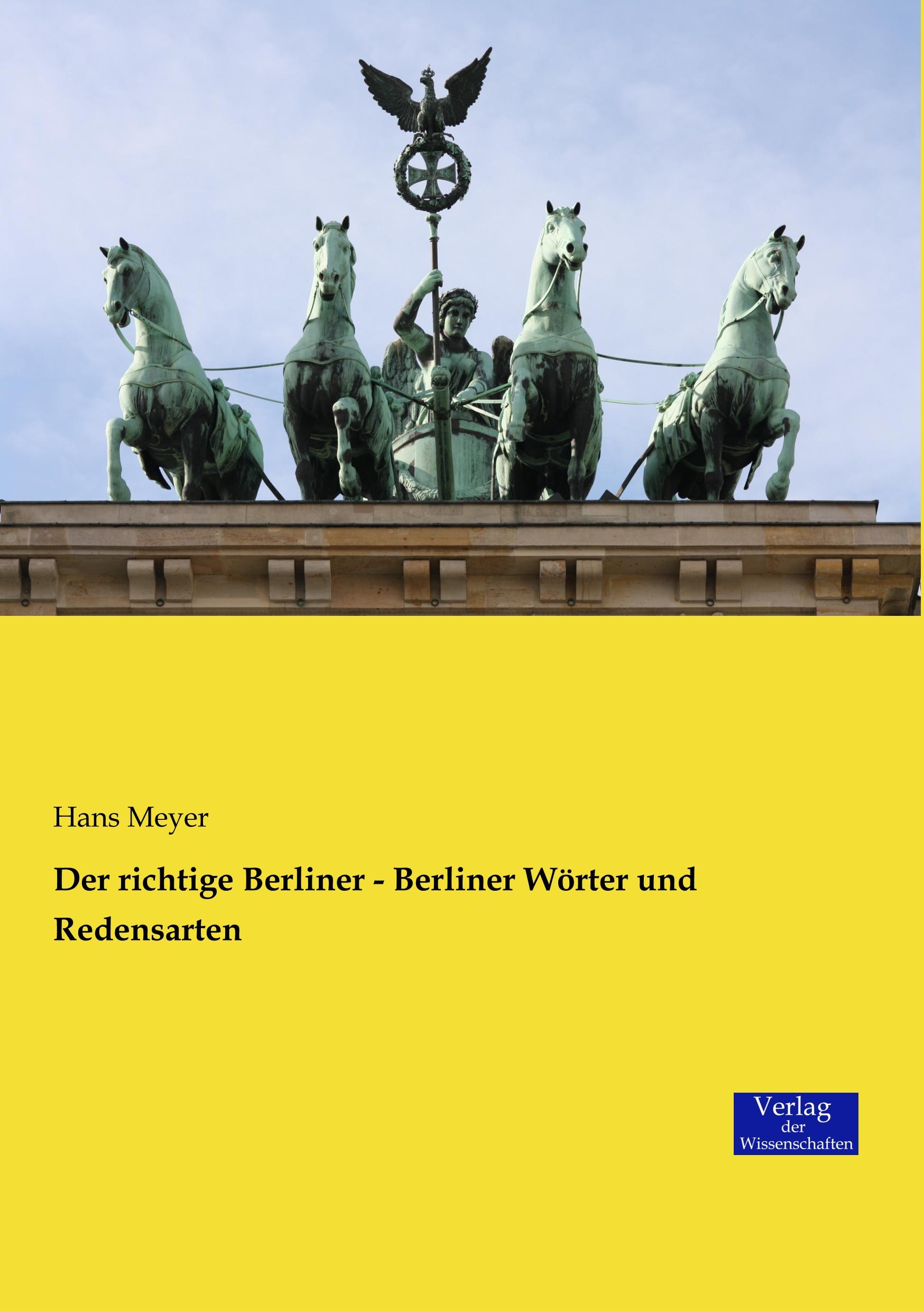 Vorderes Coverbild Der richtige Berliner - Berliner Wörter und Redensarten