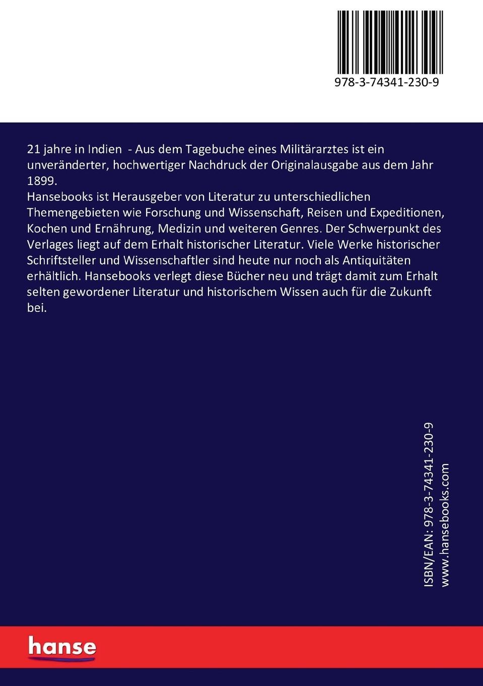 Rückseitencover 21 jahre in Indien