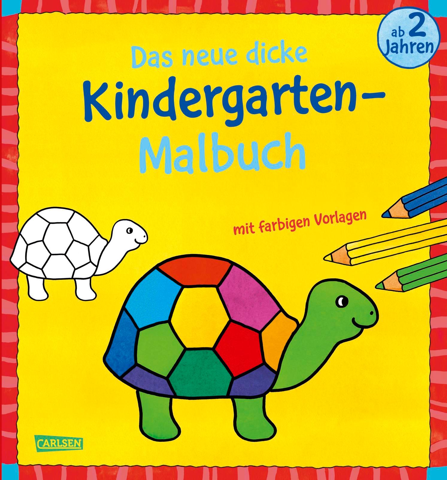 Vorderes Coverbild Das neue, dicke Kindergarten-Malbuch: Mit farbigen Vorlagen und lustiger Fehlersuche