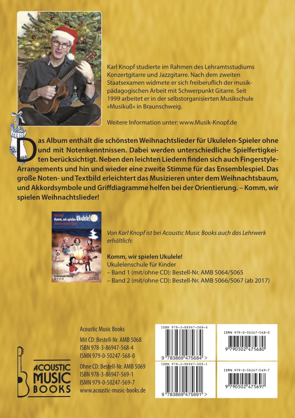 Beispielinhalt (Bild) Komm, wir spielen Ukulele! Das Weihnachtsalbum für Kinder und Erwachsene.