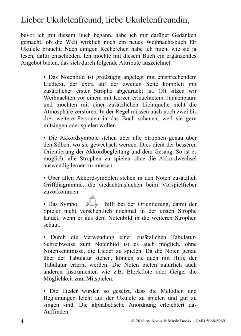 Beispielinhalt (Bild) Komm, wir spielen Ukulele! Das Weihnachtsalbum für Kinder und Erwachsene.