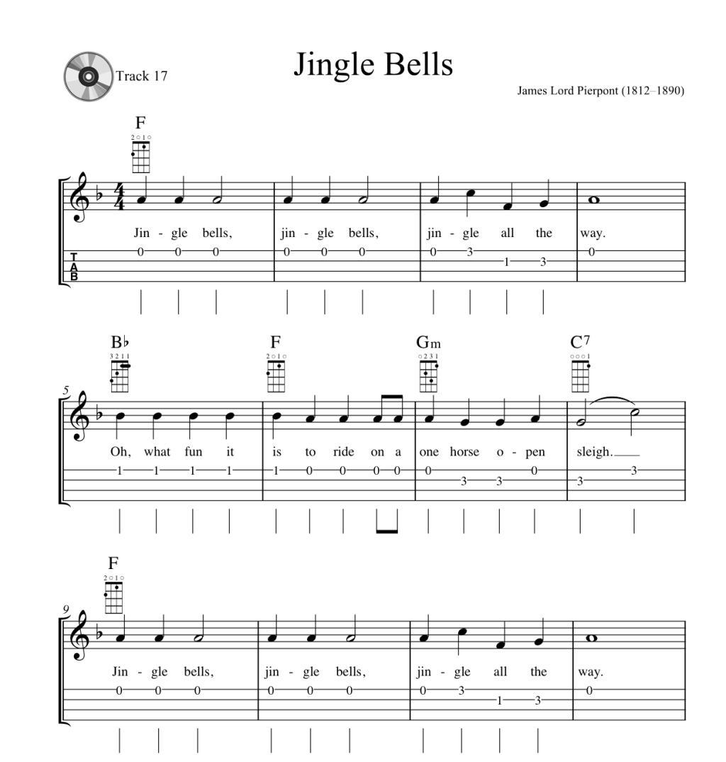 Beispielinhalt (Bild) Komm, wir spielen Ukulele! Das Weihnachtsalbum für Kinder und Erwachsene.