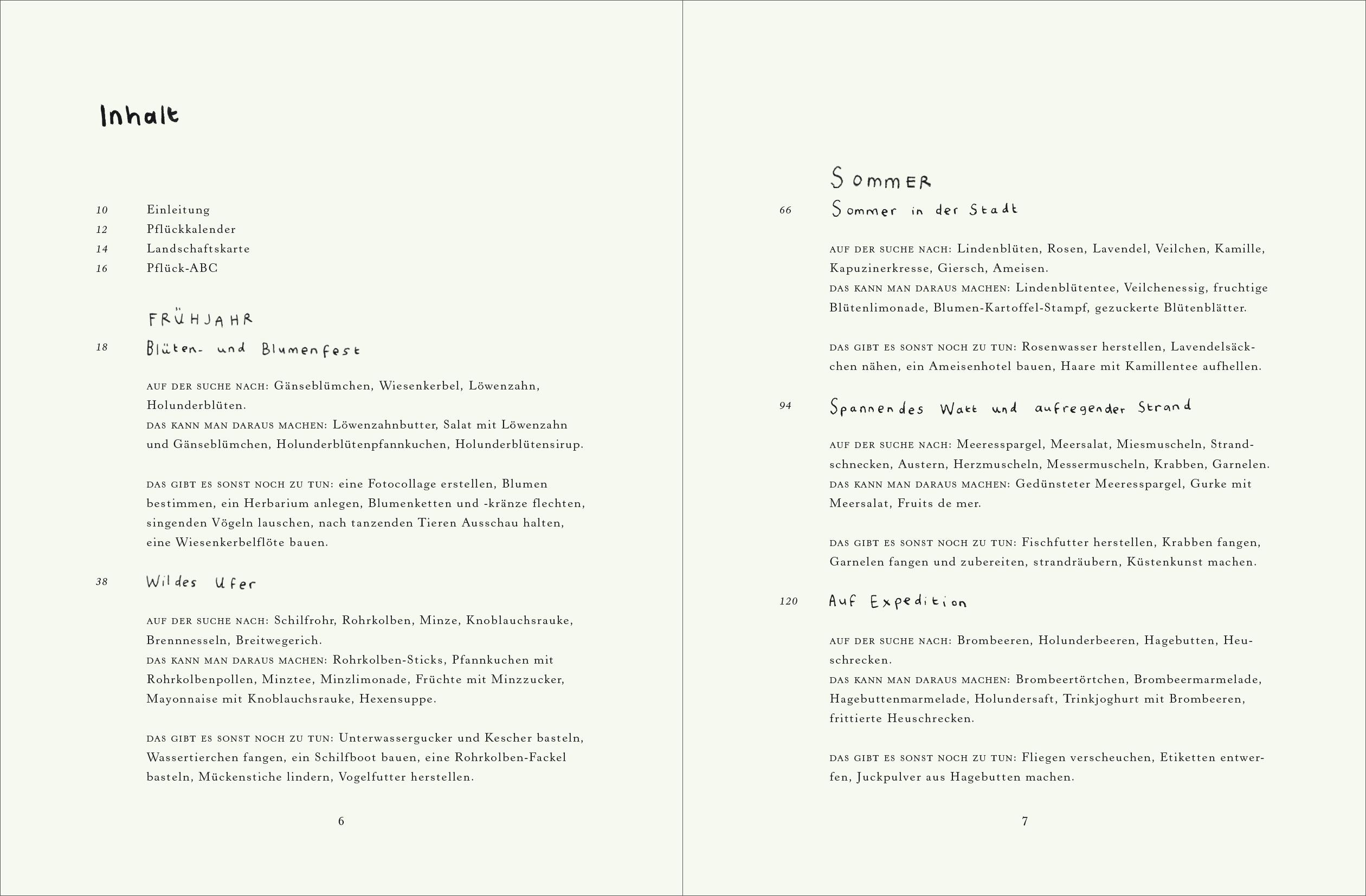 Beispielinhalt (Bild) Handbuch für Pflücker und Sammler