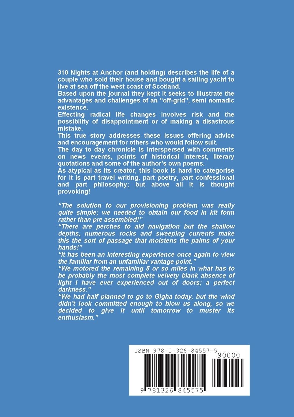 Rückseitencover 310 Nights At Anchor (and holding)
