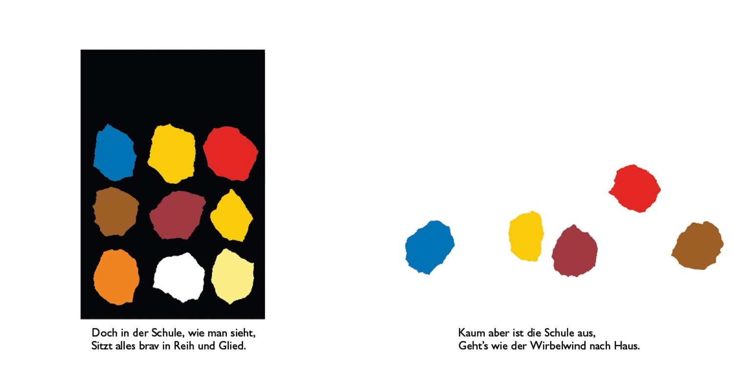 Beispielinhalt (Bild) Das kleine Blau und das kleine Gelb