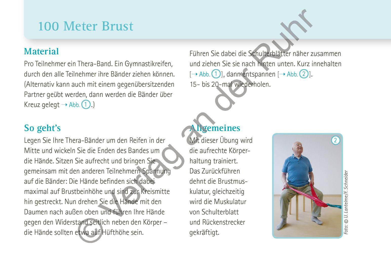 Beispielinhalt (Bild) Sitzgymnastik mit Senioren