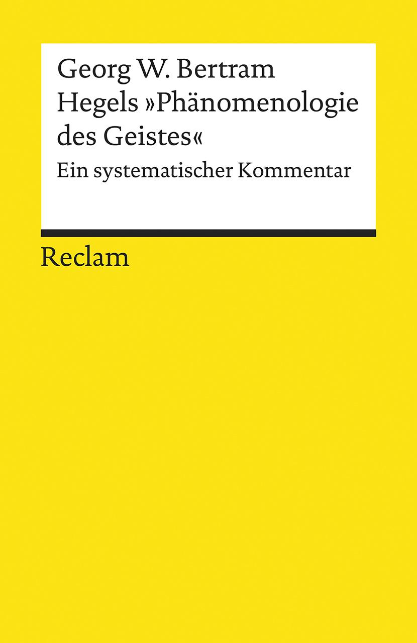 Vorderes Coverbild Hegels »Phänomenologie des Geistes«