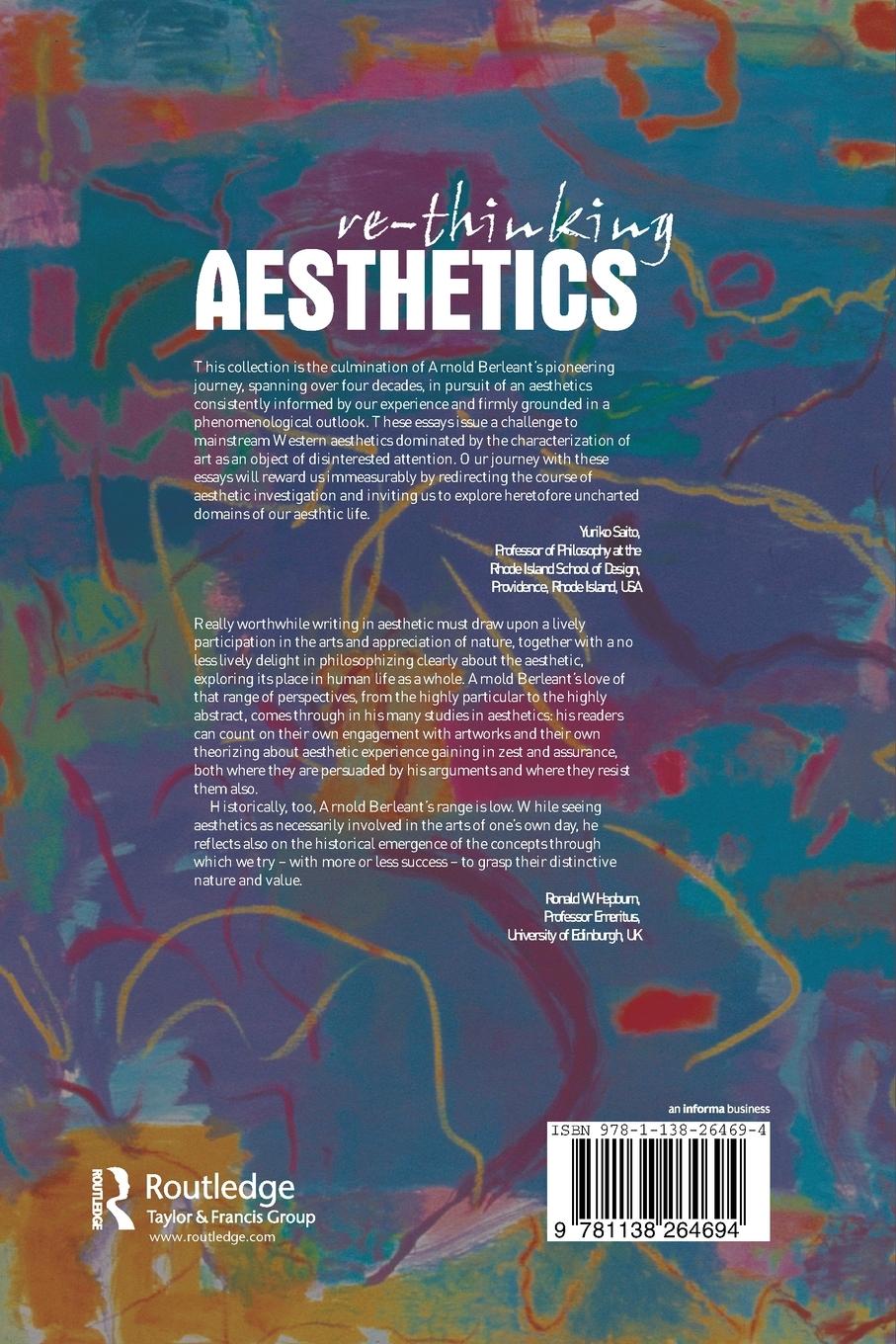 Rückseitencover Re-thinking Aesthetics