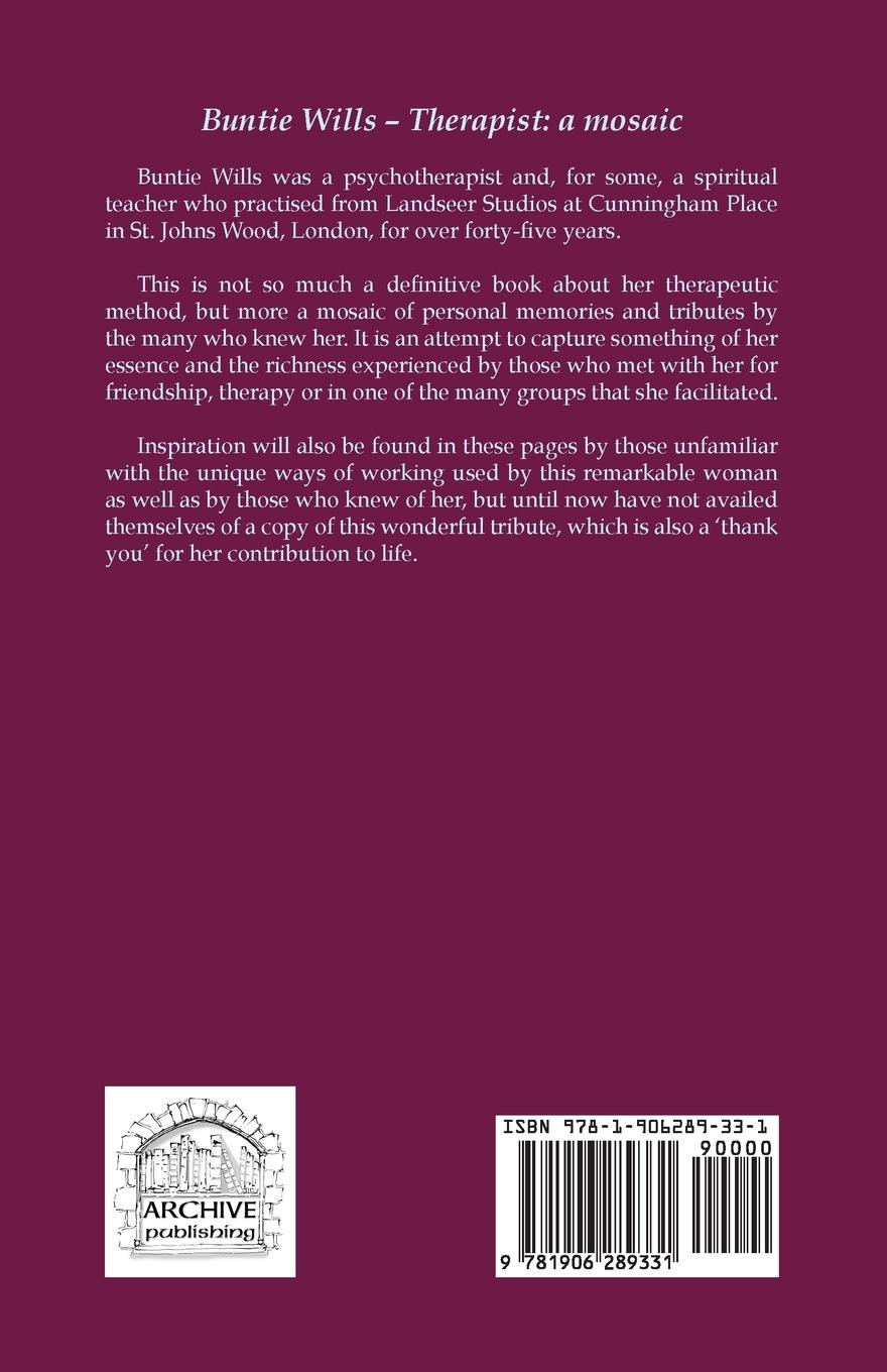 Rückseitencover Buntie Wills Therapist