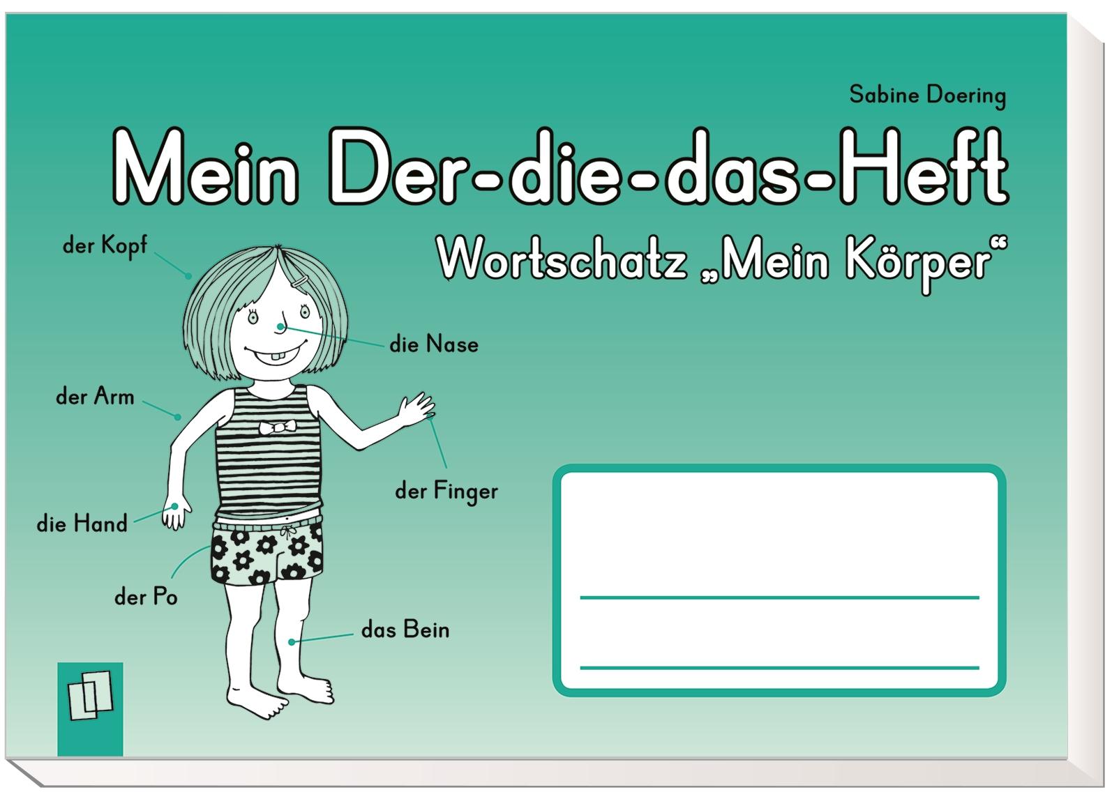 Beispielinhalt (Bild) Mein Der-die-das-Heft: Wortschatz "Mein Körper"