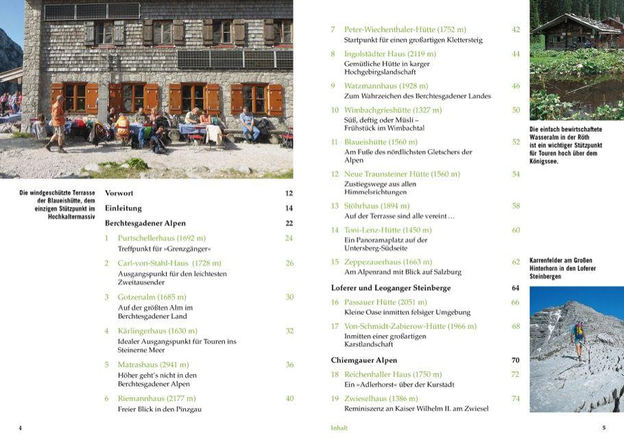 Beispielinhalt (Bild) Das große Hüttenwanderbuch