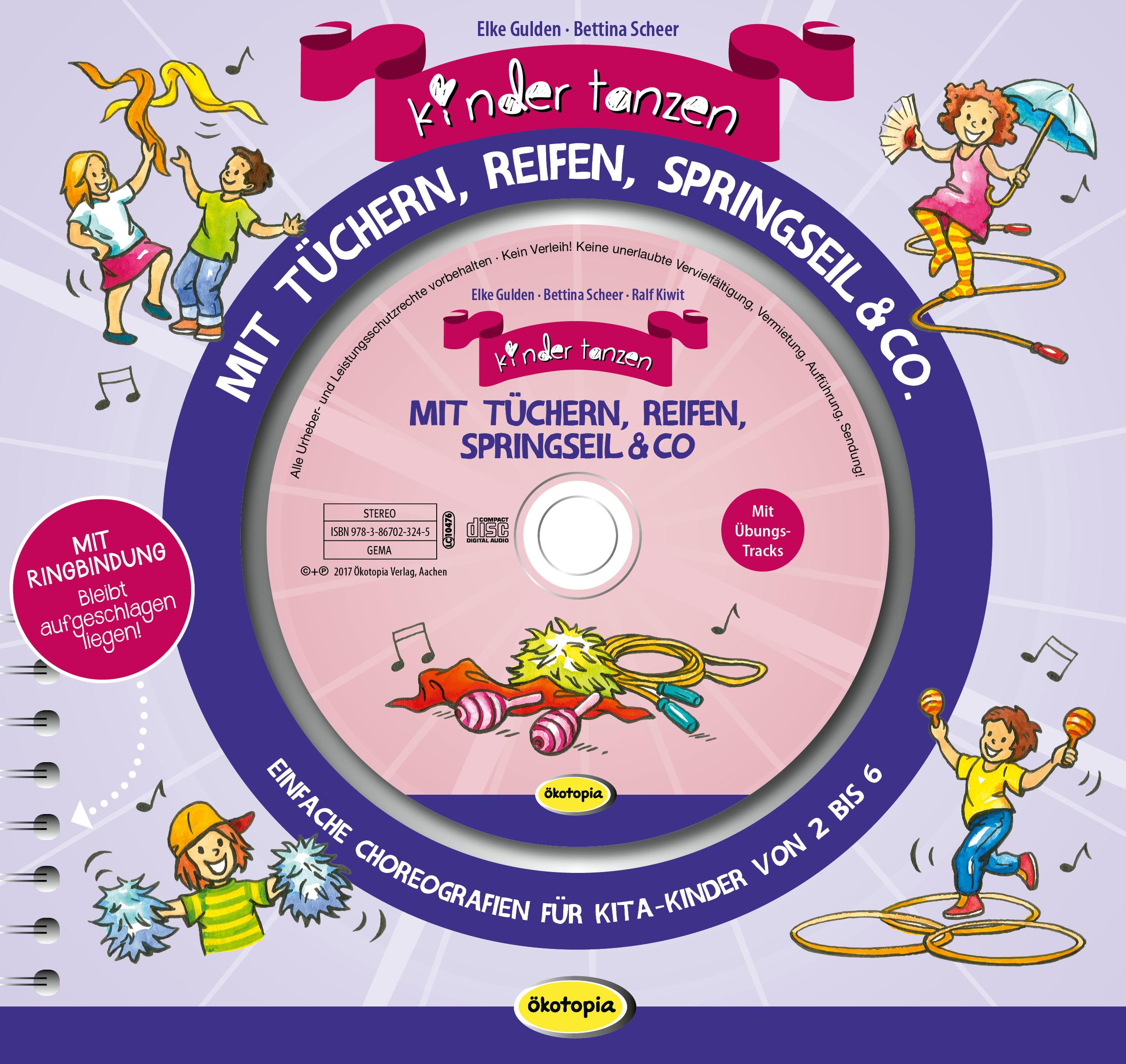 Vorderes Coverbild Kinder tanzen mit Tüchern, Reifen, Springseil & Co.