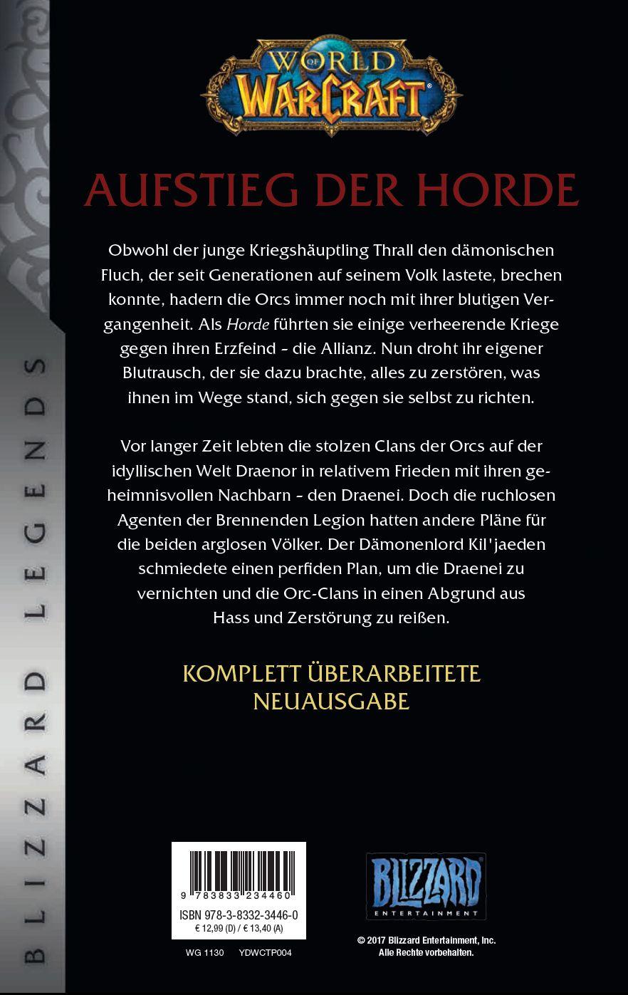 Rückseitencover World of Warcraft - Aufstieg der Horde