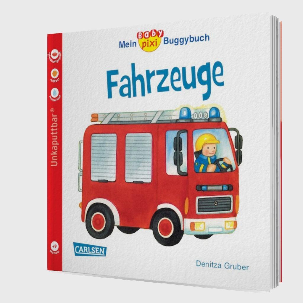 Beispielinhalt (Bild) Baby Pixi 43: Mein Baby-Pixi Buggybuch: Fahrzeuge
